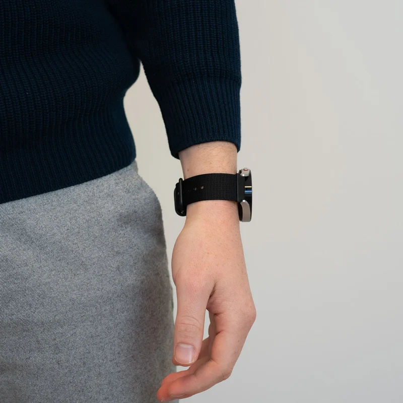 Bandz Actyve Smartwatch 20mm Schnallen-Nylonarmband (Schwarz)