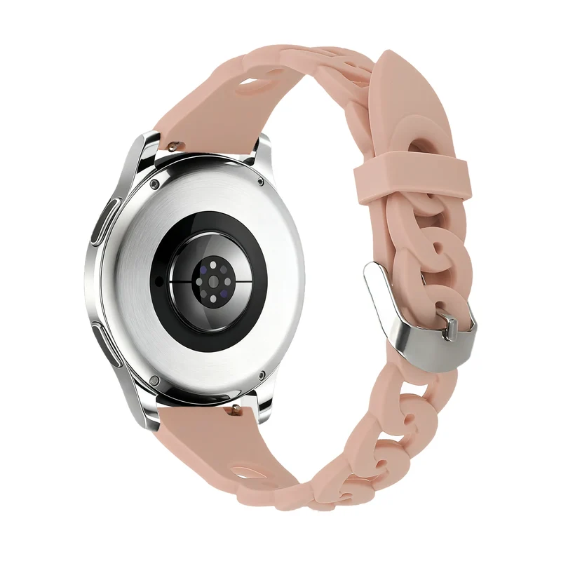 Bandz Actyve Smartwatch 20mm Silikonarmband 'Chains' (Rosa)