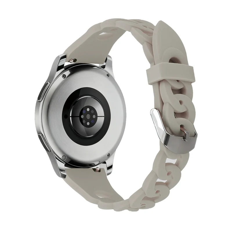 Bandz Actyve Smartwatch 20mm Silikonarmband 'Chains' (Hellgrau)