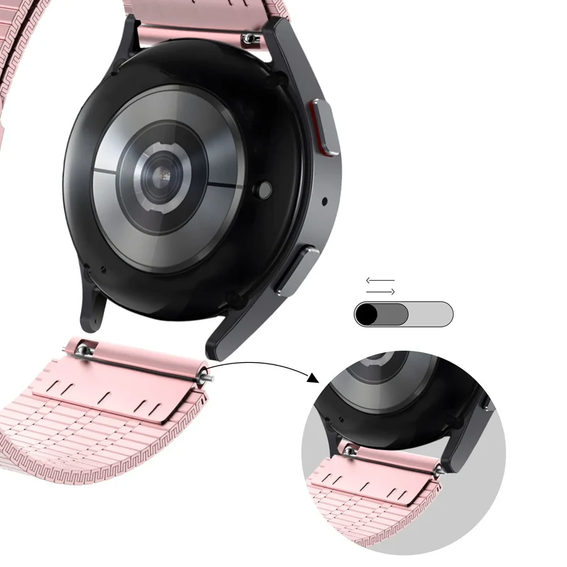 Bandz Amazfit Cheetah 2 Pro Verstellbares Stahlarmband (Rosa Sand)