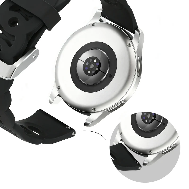 Bandz Actyve Smartwatch 20mm Silikonarmband 'Chains' (Schwarz)