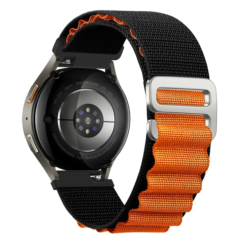 Bandz Actyve Smartwatch 20mm Alpine Armband (Schwarz/Orange)