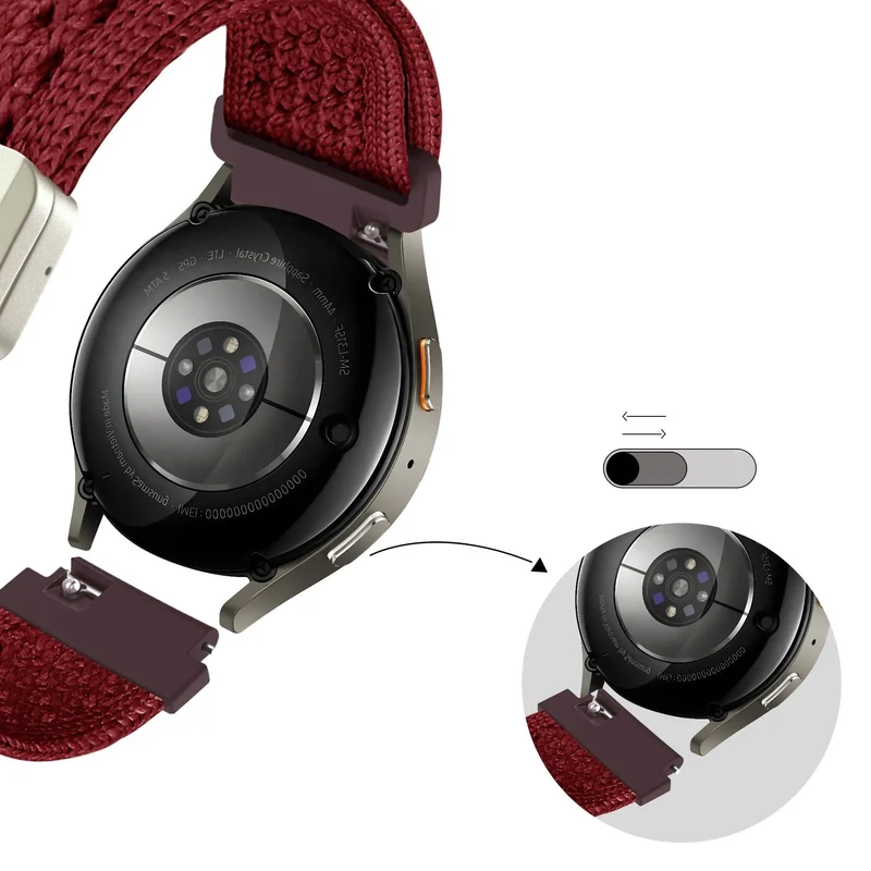 Bandz Actyve Smartwatch 20mm Vintage Nylonarmband (Wrinrot)
