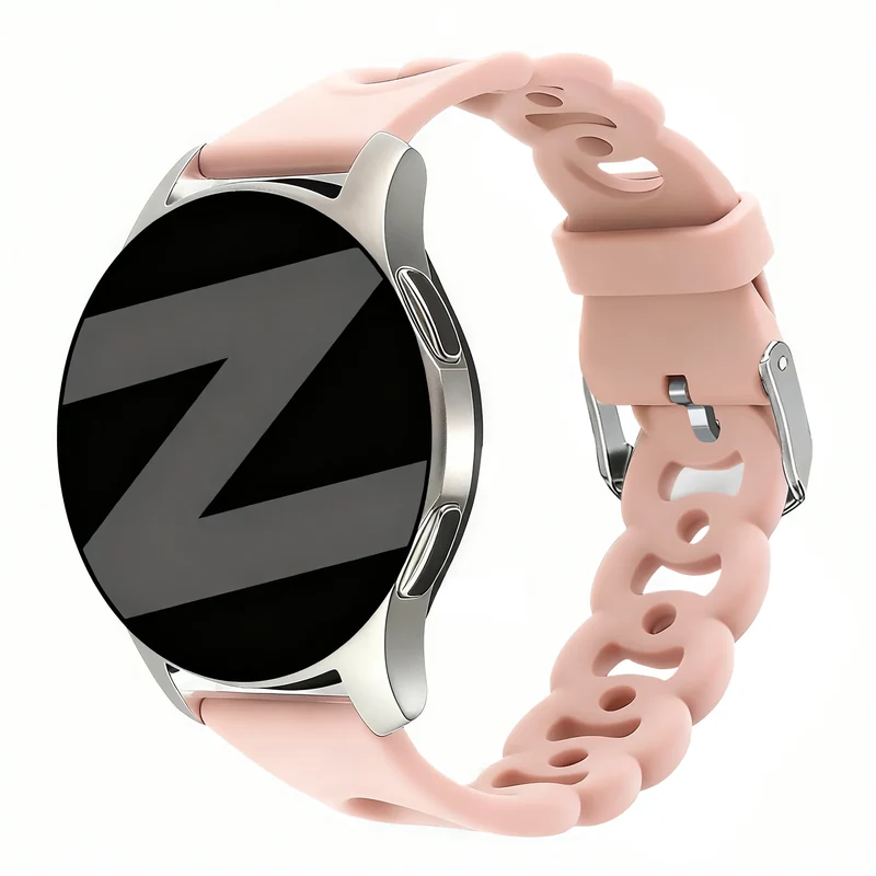 Bandz Amazfit Cheetah 2 Pro Silikonarmband 'Chains' (Rosa)