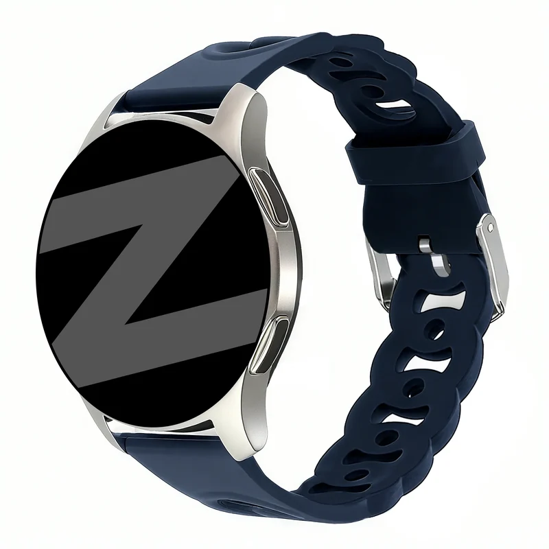 Bandz Amazfit Cheetah 2 Pro Silikonarmband 'Chains' (Dunkelblau)