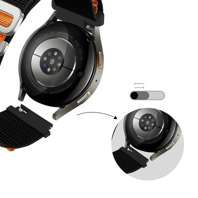 Bandz Amazfit Cheetah 2 Pro Alpine Armband (Schwarz/Orange)