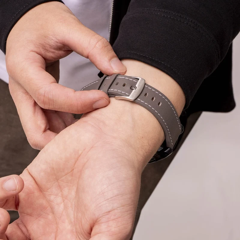 Gard Pro Health 4 Smartwatch Lederarmband 'One Push' (Grau)