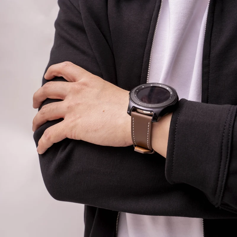Gard Pro Health 4 Smartwatch Lederarmband 'One Push' (Dunkelbraun)