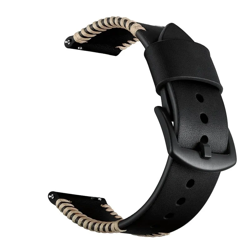 Gard Pro Health 4 Smartwatch Lederarmband mit Ziernähten (Schwarz)