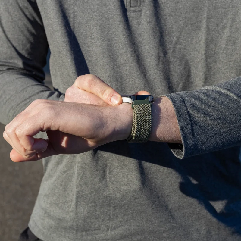 Gard Pro Health 4 Smartwatch Geflochtenes Armband mit P-Schnalle (Grün)