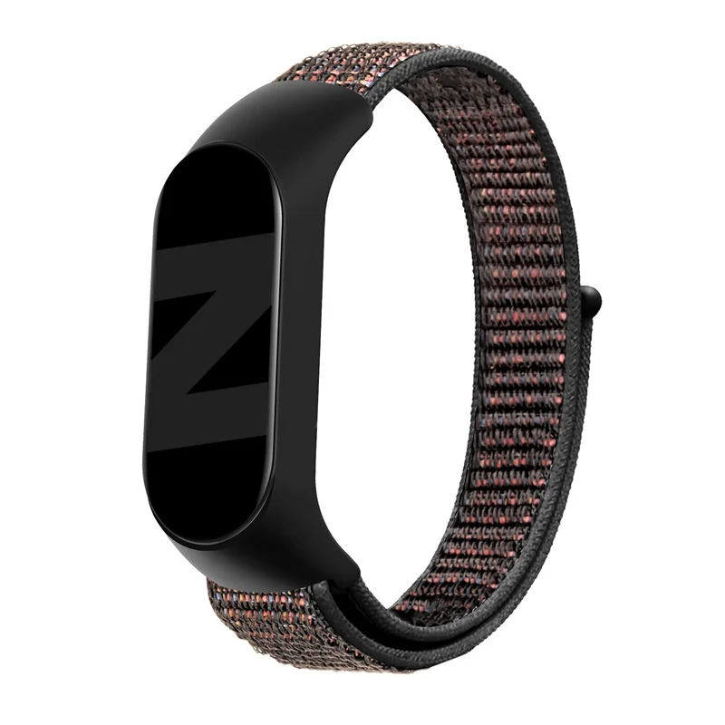 Bandz Xaomi Mi Band 6 NylonLoop-Armband (schwarze Mischung)