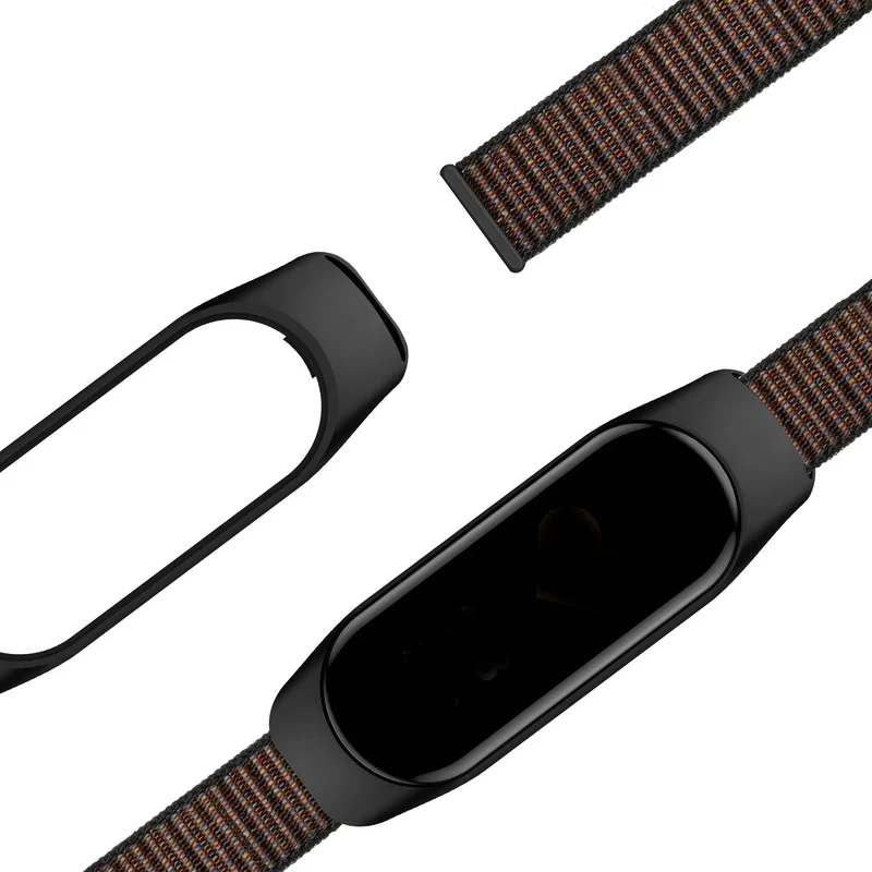 Bandz Xaomi Mi Band 6 NylonLoop-Armband (schwarze Mischung)