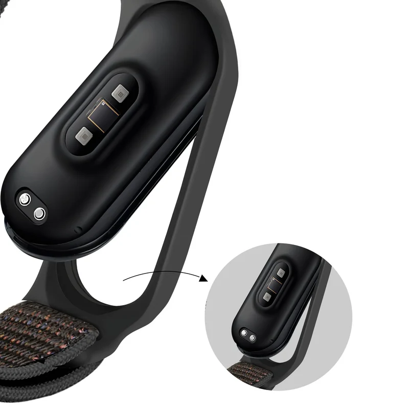 Bandz Xaomi Mi Band 6 NylonLoop-Armband (schwarze Mischung)