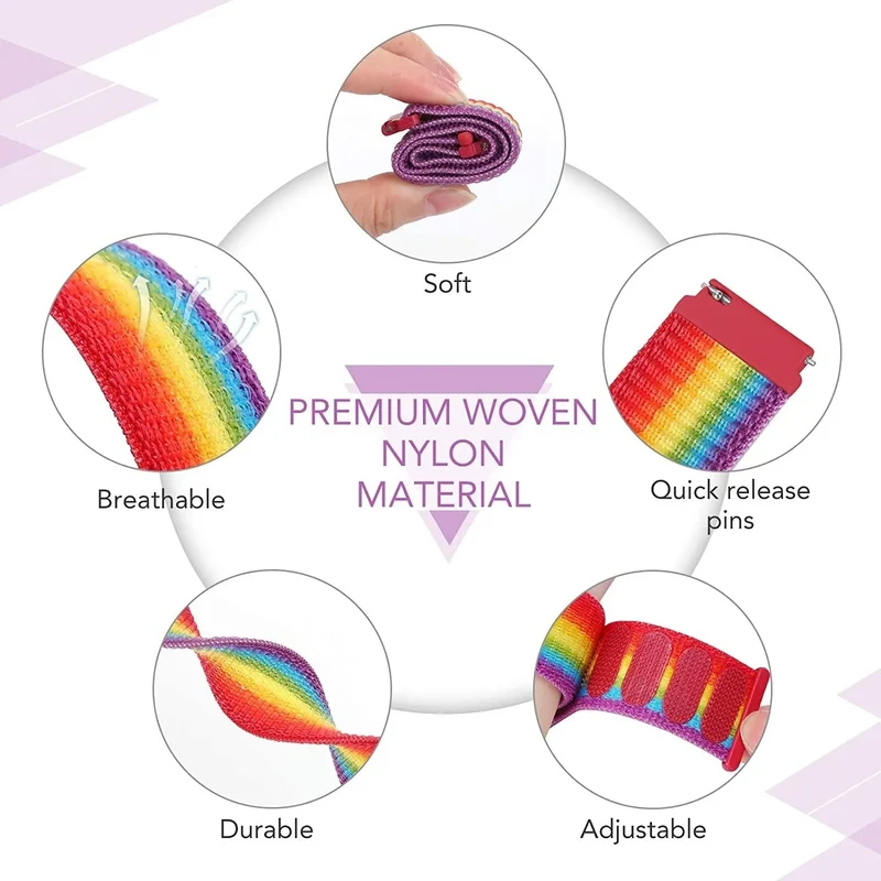 Oppo Watch X3 Nylonarmband (Regenbogen)