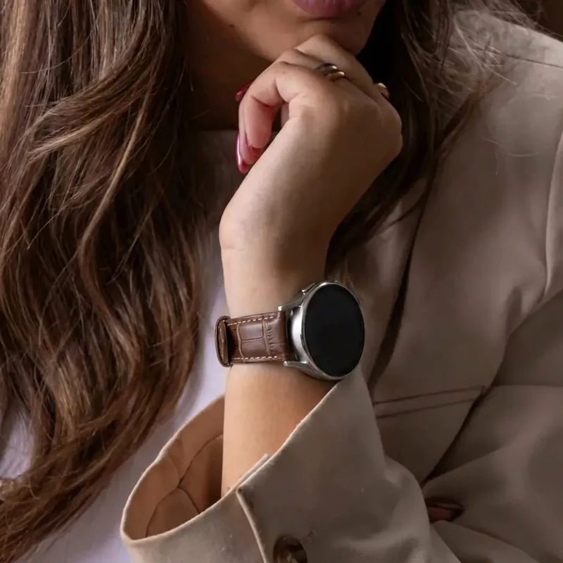 Gard Pro Health 4 smartwatch Gebürstetes Lederarmband Krokodilprägung (Braun)