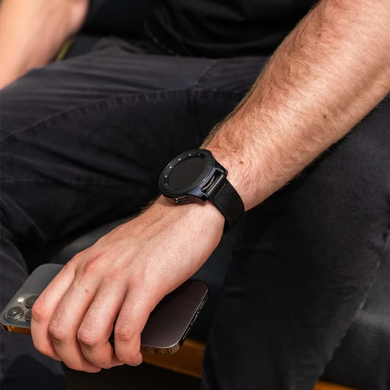 Gard Pro Health 4 Smartwatch D-Schnalle Lederarmband (Schwarz)