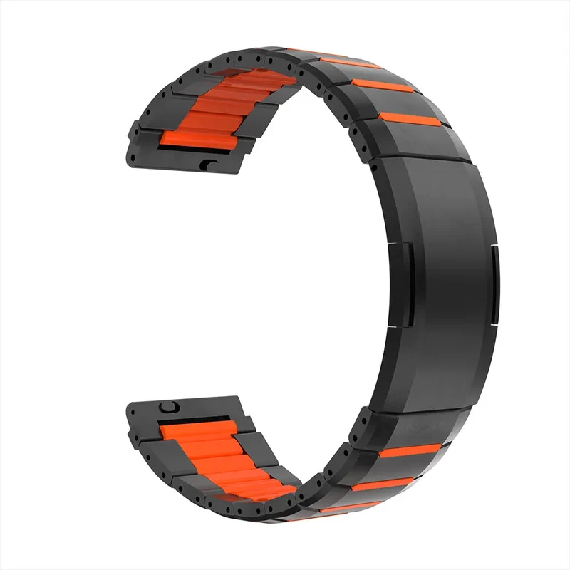 Oppo Watch X3 'One Push' Stahl-Hybridarmband (Schwarz/Orange)