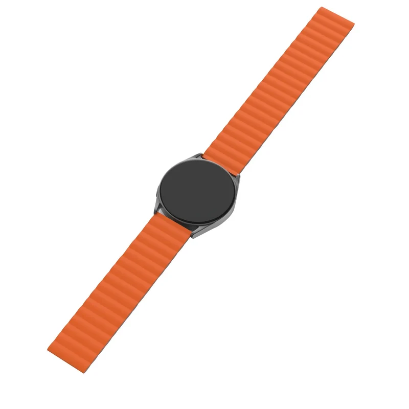 Oppo Watch X3 Magnetisches Silikonarmband (Grau/Orange)