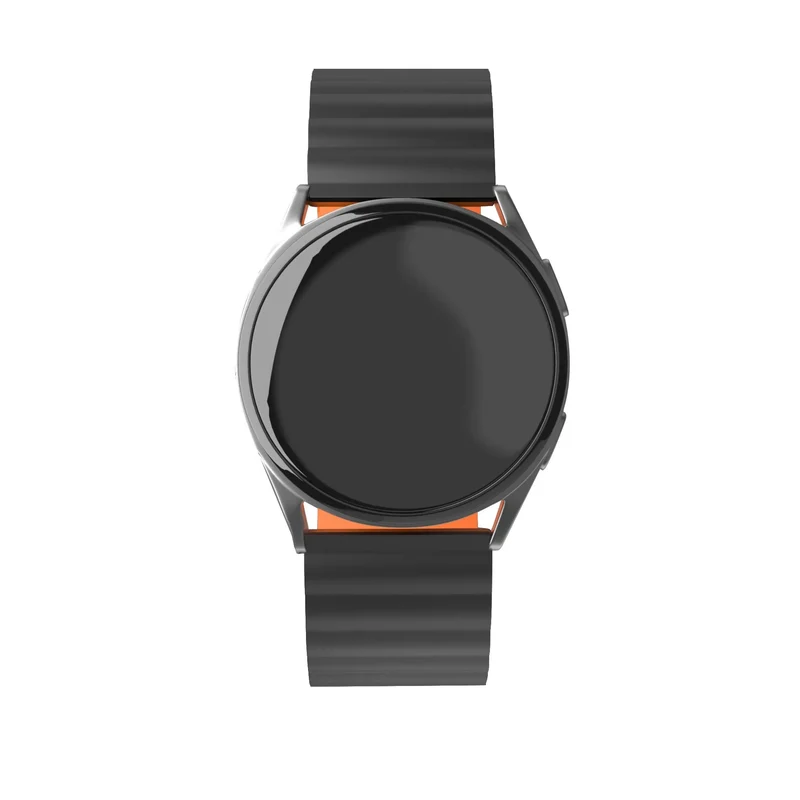 Oppo Watch X3 Magnetisches Silikonarmband (Schwarz/Orange)