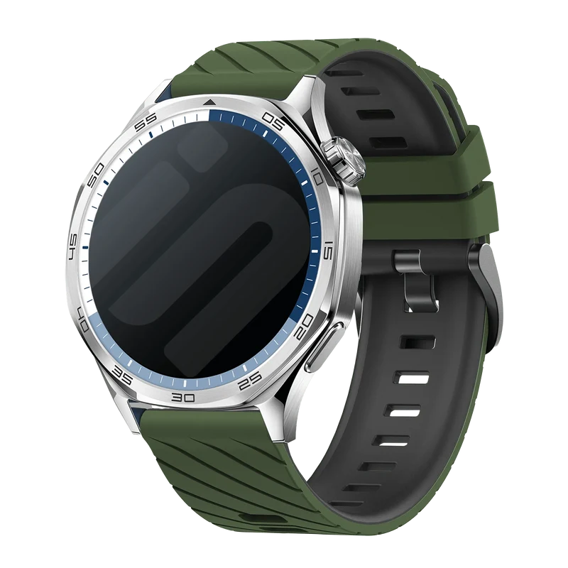 Gard Pro Health 4 Smartwatch Twill Sportarmband (Armeegrün/Schwarz)