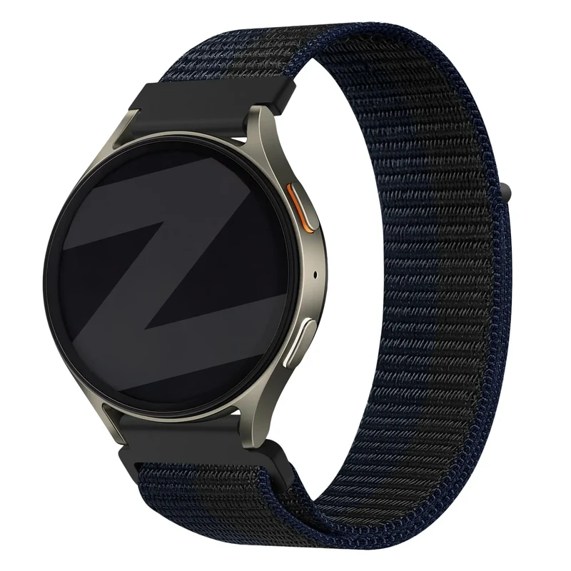 Bandz Gard Pro Health 4 smartwatch Nylonarmband 'Easy Fit' (Schwarz/Blau)