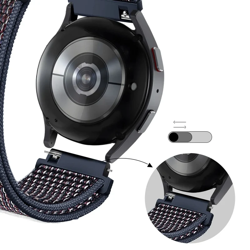 Bandz Oppo Watch X3 Nylon Loop Armband (Indigo Blau)