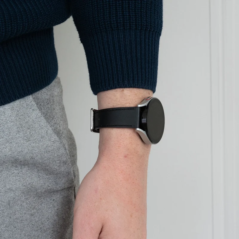 Bandz Oppo Watch X3 Lederarmband 'Deluxe' (Schwarz)