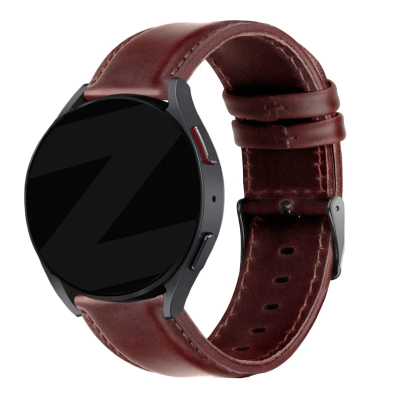 Bandz Oppo Watch X3 Lederarmband 'Classic' (Dunkelbraun)
