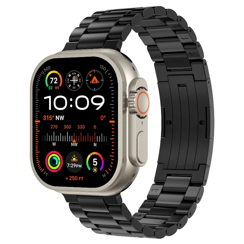 Apple Watch Raffiniert Stahlarmband (Schwarz)