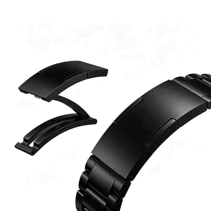 Apple Watch Raffiniert Stahlarmband (Schwarz)