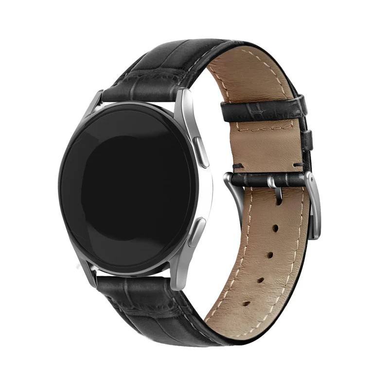 Oppo Watch X3 Gebürstetes Lederarmband Krokodilprägung (Schwarz)