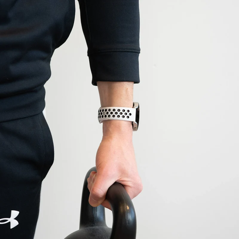 Bandz Huawei Watch GT 2 42mm Sportarmband 'Deluxe' (Weiß/Schwarz)