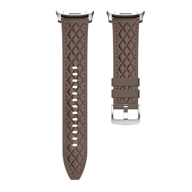 Samsung Galaxy Watch 8 - 40mm Diamond Hybrid Lederarmband (Dunkelbraun)
