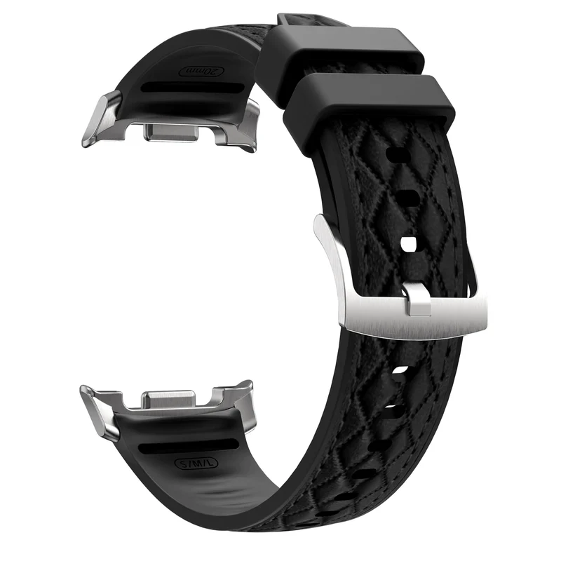 Samsung Galaxy Watch 8 - 40mm Diamond Hybrid Lederarmband (Schwarz)
