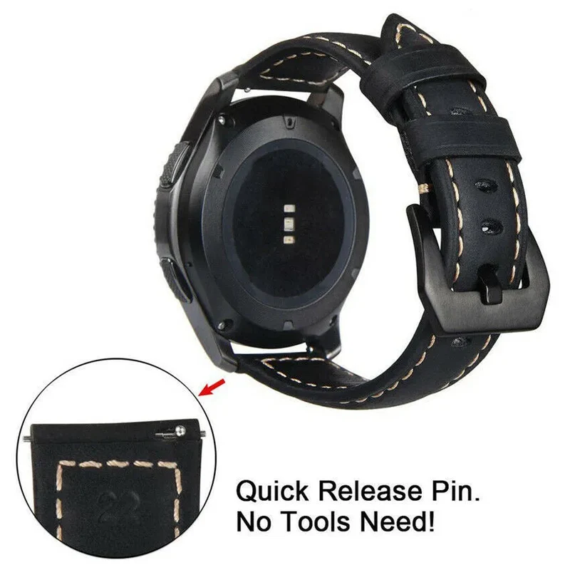 OnePlus Watch 4 - 47mm Lederarmband (Schwarz)