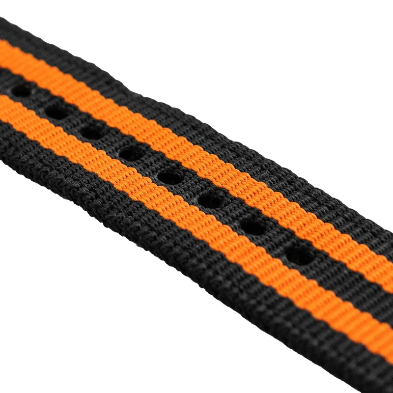 OnePlus Watch 4 - 47mm Schnallen-Nylonarmband (Schwarz/Orange)