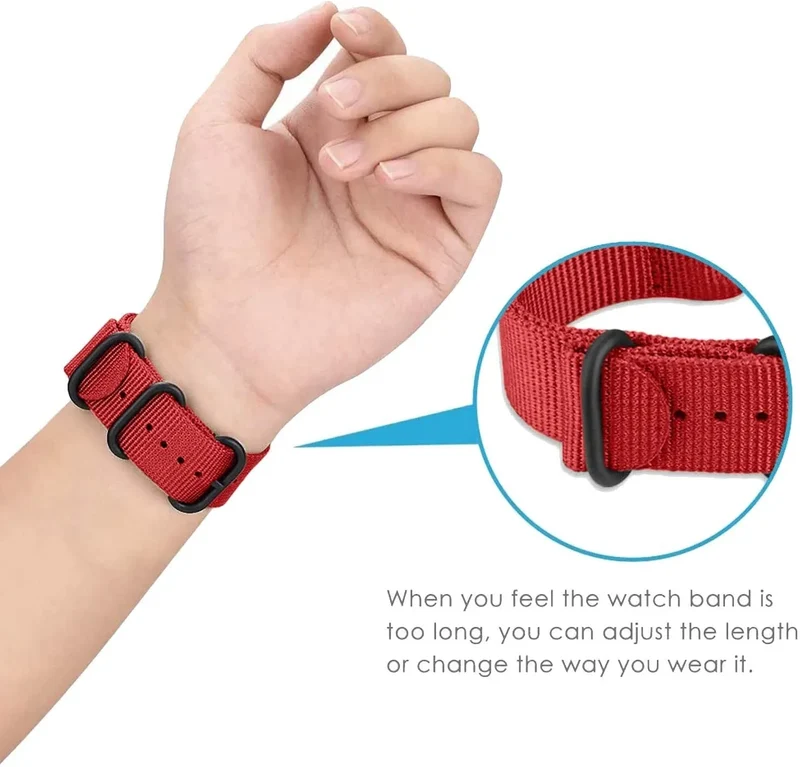 OnePlus Watch 4 - 47mm Schnallen-Nylonarmband (Rot)