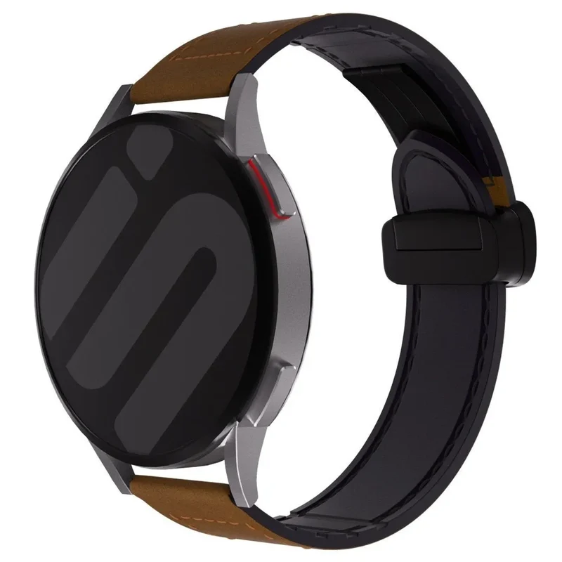 OnePlus Watch 4 - 47mm D-Schnalle Lederarmband (Braun)