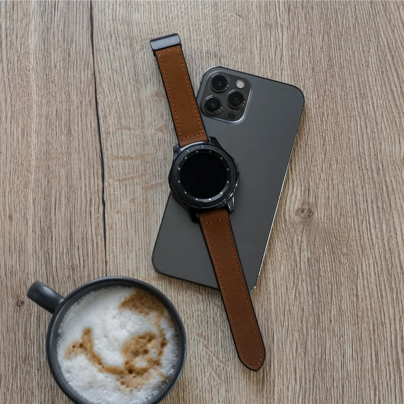 OnePlus Watch 4 - 47mm D-Schnalle Lederarmband (Braun)