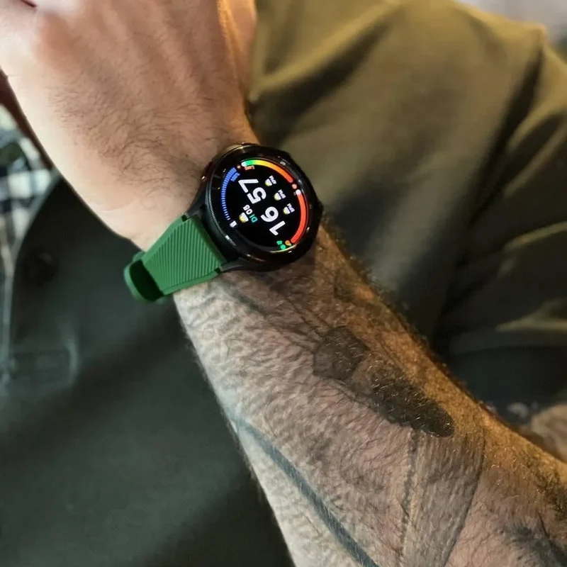 OnePlus Watch 4 - 47mm Twill Silikonarmband (Armeegrün)