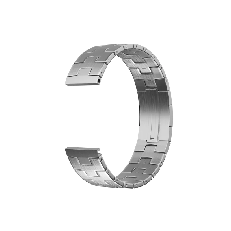 OnePlus Watch 4 - 47mm Gebürstetes Titanarmband (Flache Schließe) (Silber)