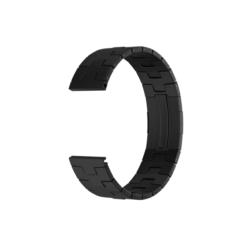 OnePlus Watch 4 - 47mm Gebürstetes Titanarmband (Flache Schließe) (Schwarz)
