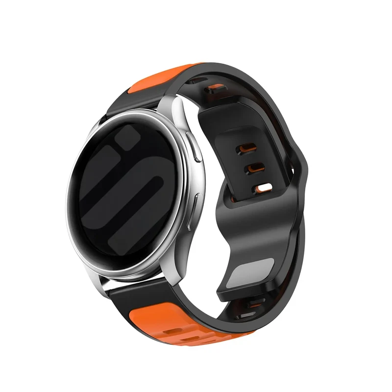 OnePlus Watch 4 - 47mm Outdoor Silikonarmband 'Duo' (Orange/Schwarz)