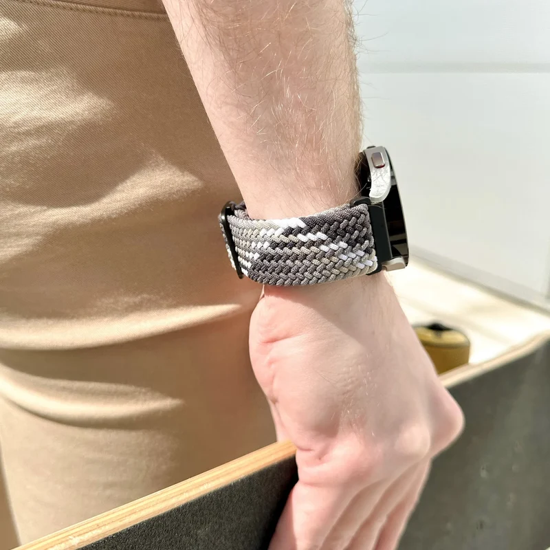 OnePlus Watch 4 - 47mm Verstellbar-Geflochtenes Armband (Mandala Schwarz)