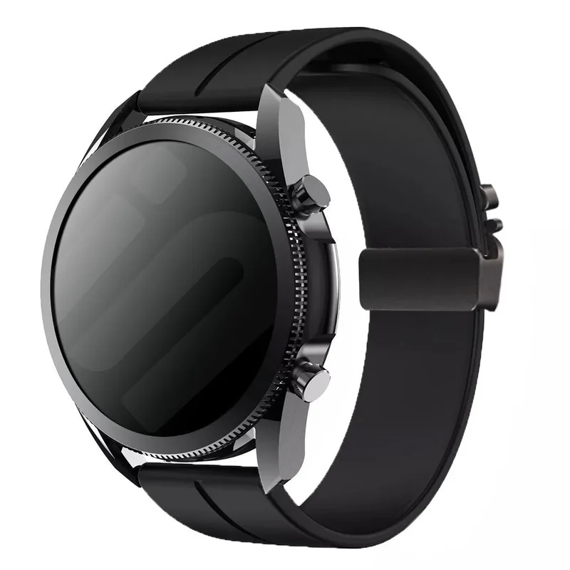 OnePlus Watch 4 - 47mm Silikonarmband mit P-Schnalle (Schwarz)