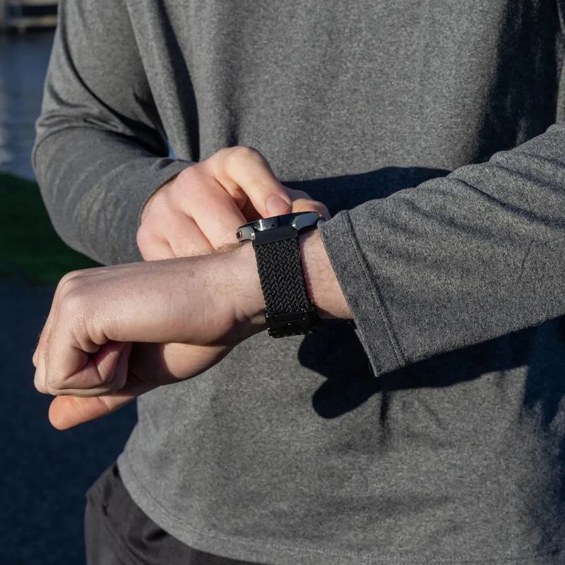 OnePlus Watch 4 - 47mm Geflochtenes Armband mit P-Schnalle (Schwarz)
