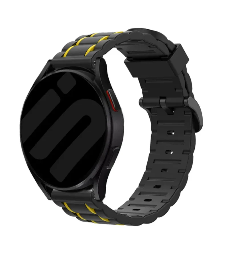 OnePlus Watch 4 - 47mm Sportarmband mit Schnalle (Schwarz/Gelb)