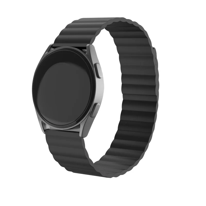 OnePlus Watch 4 - 47mm Magnetisches Silikonarmband (Schwarz)