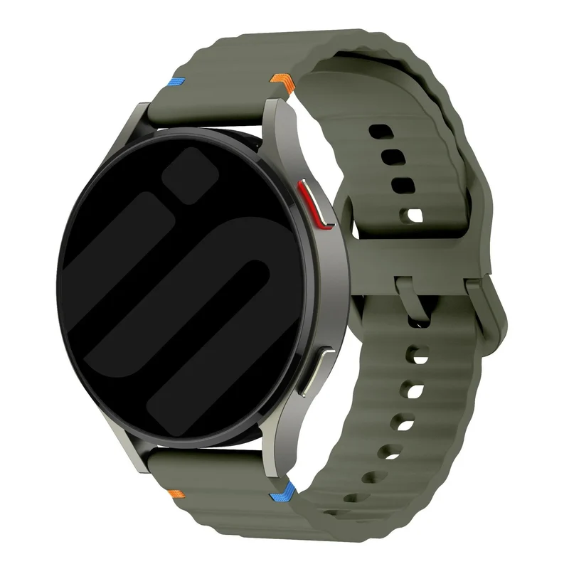 OnePlus Watch 4 - 47mm Wave Silikonarmband (Armeegrün)