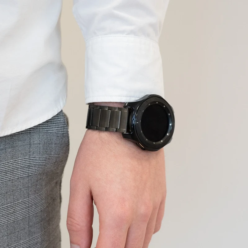 Bandz OnePlus Watch 4 - 47mm Titan-Gliederarmband (Graphit)